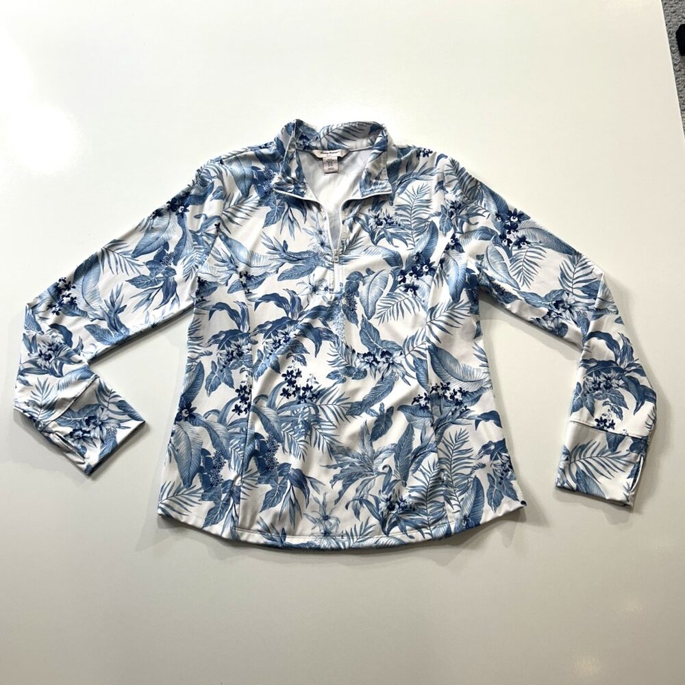 Tommy Bahama Golf Quarter 1/4 Zip top Womens XL